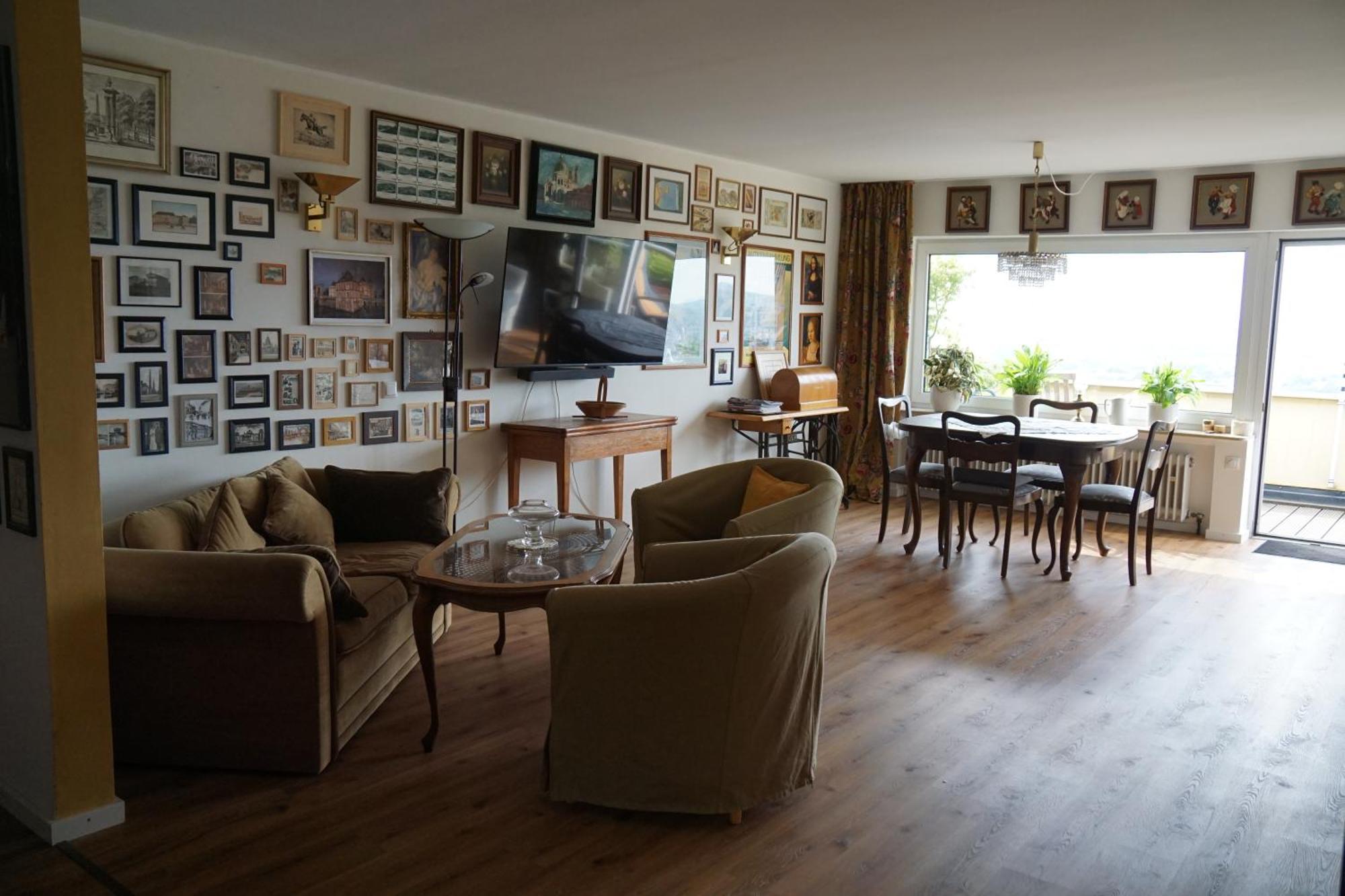Rheinblick Am Rheinsteig Zur Festung Ehrenbreitstein Mit Balkon Und Sauna Urbar  Luaran gambar